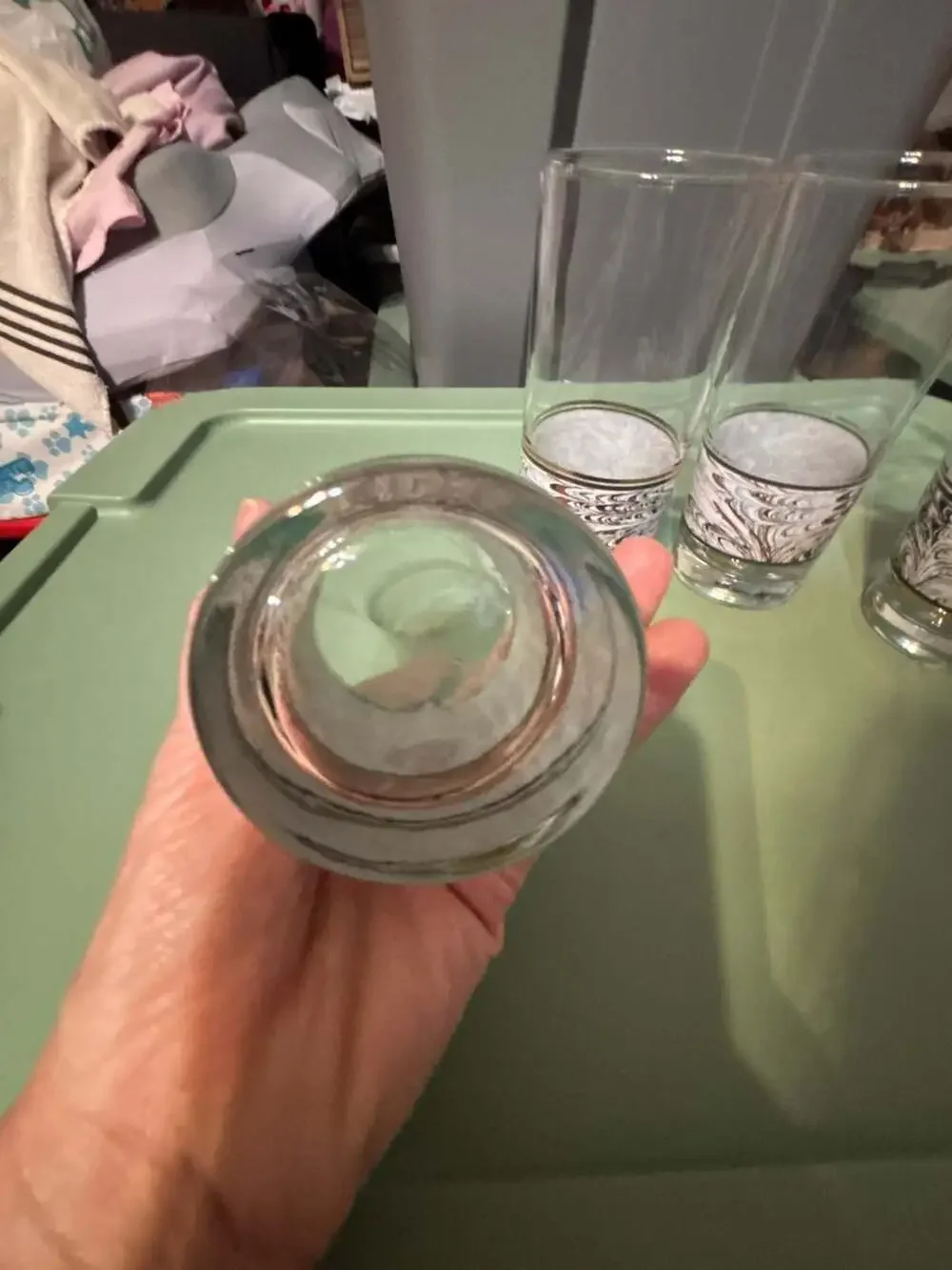 Vintage Anchor Hocking Corp Marbled Glass Tumbler Set of 4